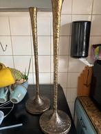 2 Moderne Gouden Kandelaars Rasteli Design, Ophalen, Koper of Brons