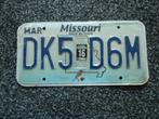 Kentekenplaat licenseplate Missouri 1 USA, Verzenden, Gebruikt, Auto's