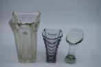 Vintage vazen 3x, Huis en Inrichting, Woonaccessoires | Vazen, Gebruikt, Overige kleuren, Ophalen of Verzenden, Glas