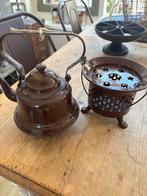 Leuk bruin setje stoof en theepot, Antiek en Kunst, Ophalen of Verzenden