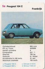 Kw64 autokaartje 5a peugeot 104 c, Verzenden, Zo goed als nieuw, Auto's