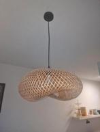 Mooie rieten hand made hanglamp 50x40cm, Ophalen of Verzenden, Zo goed als nieuw, Nvt, Minder dan 50 cm