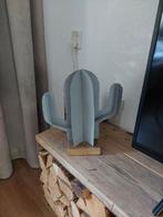 Stalen Cactus - Woodart Lichtgrijs, Huis en Inrichting, Woonaccessoires | Overige, Ophalen of Verzenden, Zo goed als nieuw