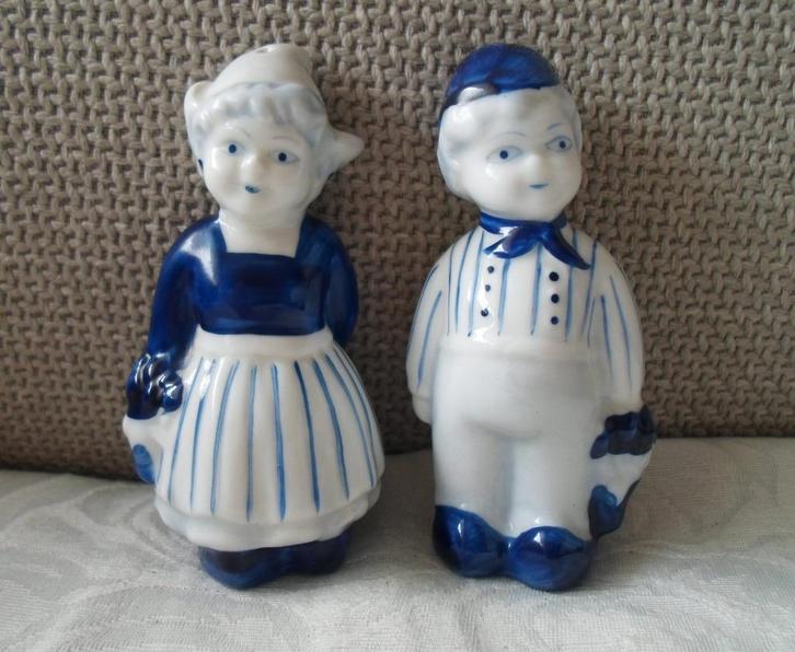 Peper en zoutstel. Delfts blauw. Boer en boerin,, Huis en Inrichting, Keuken | Keukenbenodigdheden, Zo goed als nieuw, Ophalen of Verzenden