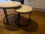 2 delig bijzet/ salon tafel met 2 cm massief Dekton, 45 tot 60 cm, Overige materialen, Rond, Nieuw