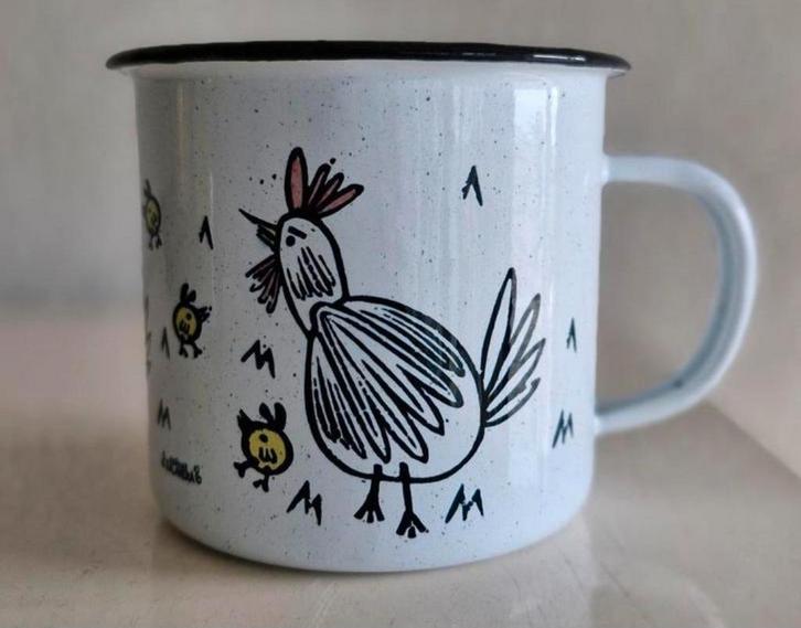 Beker Kip en Vos, Huis en Inrichting, Keuken | Servies, Zo goed als nieuw, Kop(pen) en/of Schotel(s), Overige stijlen, Ophalen of Verzenden