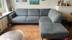 Hoekbank Putten Vergrijsd Blauwe Sofa Divan Lounge Rechts, 150 cm of meer, 250 tot 300 cm, Stof, Moderne