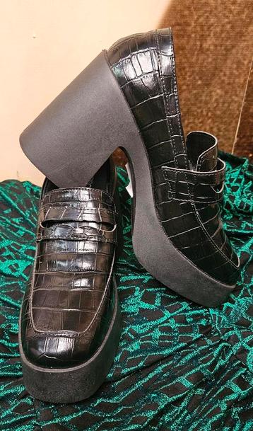 Asos Design Platform Crocodile loafers gothic punk beschikbaar voor biedingen