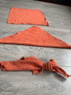 Terracotta linnen servetten – boho tafeldecoratie set (54x), Ophalen of Verzenden, Zo goed als nieuw, Overige kleuren, Overige typen