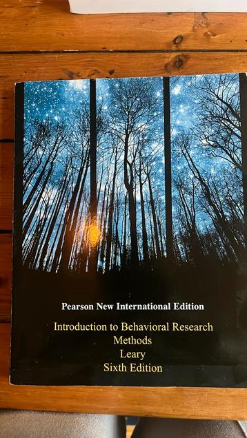 Introduction to Behavioral Research Methods beschikbaar voor biedingen