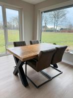 Eettafel van mangohout, Zo goed als nieuw, 150 tot 200 cm, Rechthoekig, 50 tot 100 cm