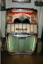 Boekwerk Manual Handleiding wurlitzer 1900, Overige merken, Gebruikt, Ophalen of Verzenden