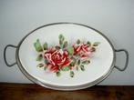Gebloemd dienblaadje, Antiek en Kunst, Antiek | Servies los, Ophalen of Verzenden