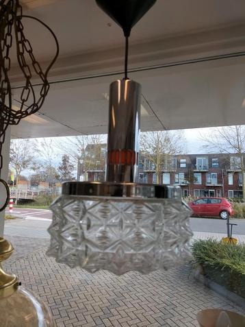 Vintage Glazen Hanglamp space age jaren 60  beschikbaar voor biedingen
