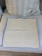 KUSSEN HOES OVERTREK JEANS LINNEN GERUIT, Huis en Inrichting, Woonaccessoires | Kussens, Ophalen of Verzenden, Nieuw, Blauw, Vierkant