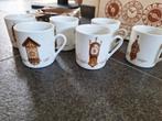 Vintage Koffiekopjes met Klok Design, Huis en Inrichting, Ophalen of Verzenden, Zo goed als nieuw, Overige stijlen, Kop(pen) en/of Schotel(s)