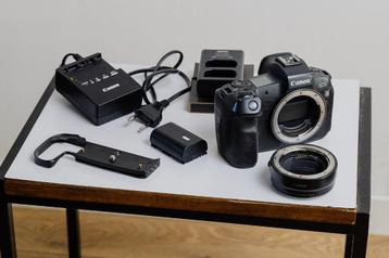 Canon EOS R met EF RF adapter, accu's, laders en L plate beschikbaar voor biedingen