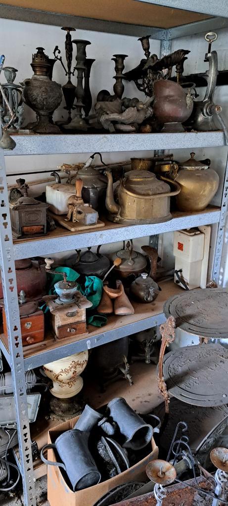 Antieke Verzameling: Tinnen Kannen & Vintage Spullen, Antiek en Kunst, Curiosa en Brocante, Ophalen