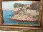 Art Deco schilderij Zuidelijk zeegezicht. Amalfi., Antiek en Kunst, Ophalen