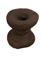 Antieke grote houten afrikaanse vijzel. 0ngeveer 50cm hoog., Ophalen