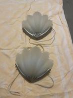 Vintage Wandlampen - Set van 2, Huis en Inrichting, Ophalen of Verzenden, Gebruikt, Glas