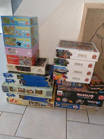 Partij puzzels 20 stuks beschikbaar voor biedingen