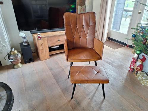 Nieuwe leren fauteuil, Huis en Inrichting, Fauteuils, Nieuw, Leer, 50 tot 75 cm, Minder dan 75 cm, Ophalen