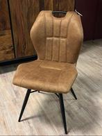 Maxfurn Scala Eetkamerstoel – Cognac Leerlook, Huis en Inrichting, Stoelen, Metaal, Bruin, Ophalen of Verzenden, Zo goed als nieuw