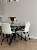 Eettafel rond 130cm excl glas, Huis en Inrichting, Tafels | Eettafels, 100 tot 150 cm, Rond, Ophalen of Verzenden, Glas