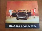 Folder Skoda 1000 MB ca 1965, Ophalen of Verzenden, Zo goed als nieuw, Overige merken, Skoda