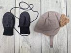 HEMA piloten muts + wanten, Ophalen of Verzenden, Zo goed als nieuw, Hema, Maat 86