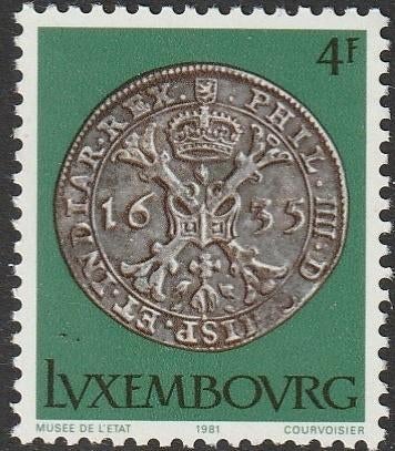 Luxemburg 1981 1025 Munt 4f, Postfris, Ophalen of Verzenden, Luxemburg, Postfris