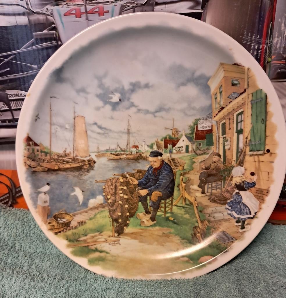 Royal Schwabap wandbord, handgedecoreerd, Ophalen of Verzenden