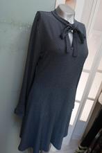 OR Oakridge chique jurk zwart met witte stip M, Maat 38/40 (M), Zwart, Ophalen of Verzenden, Zo goed als nieuw