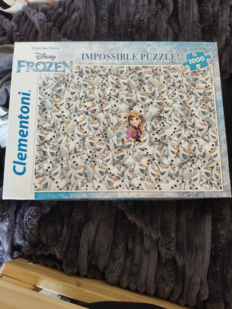 Disney Frozen Impossible Puzzel 1000 stukjes Clementoni, Hobby en Vrije tijd, Denksport en Puzzels, Ophalen, 500 t/m 1500 stukjes