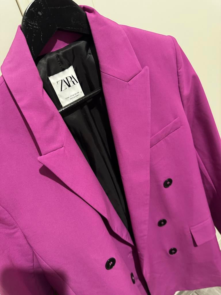 Blazer Zara, Ophalen of Verzenden, Zo goed als nieuw, Maat 38/40 (M), Paars