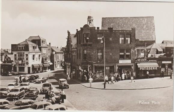 Noordwijk aan Zee Palace Plein /oude auto's/echte foto, Verzenden, 1940 tot 1960, Ongelopen, Zuid-Holland