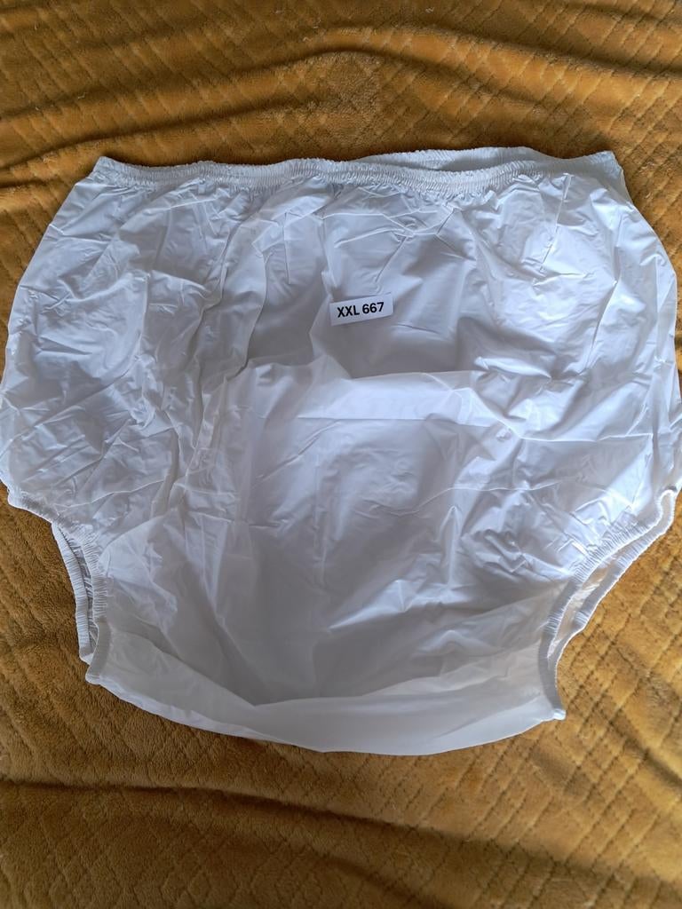Wit pvc broekje XXL, Verzenden