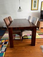 Eettafel met 4 stoelen te koop, Huis en Inrichting, Ophalen, Gebruikt, 4 tot 6 stoelen