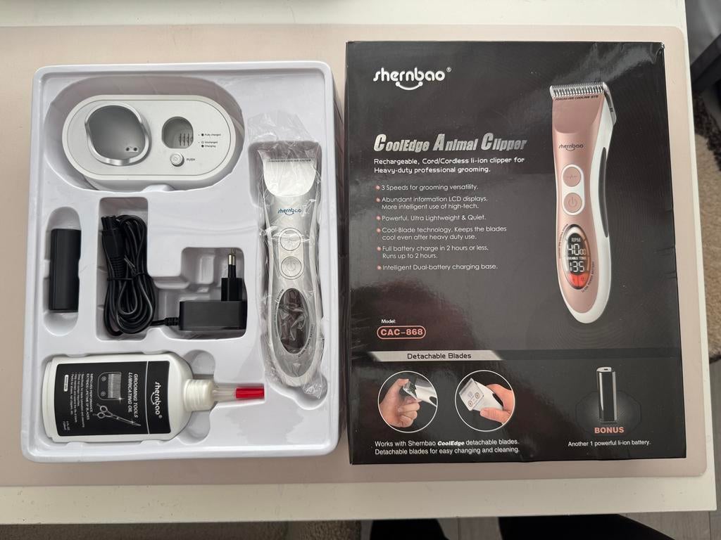 NEW Shernboo Cooledge Animal Clipper honden tondeuse, Dieren en Toebehoren, Ophalen of Verzenden, Nieuw