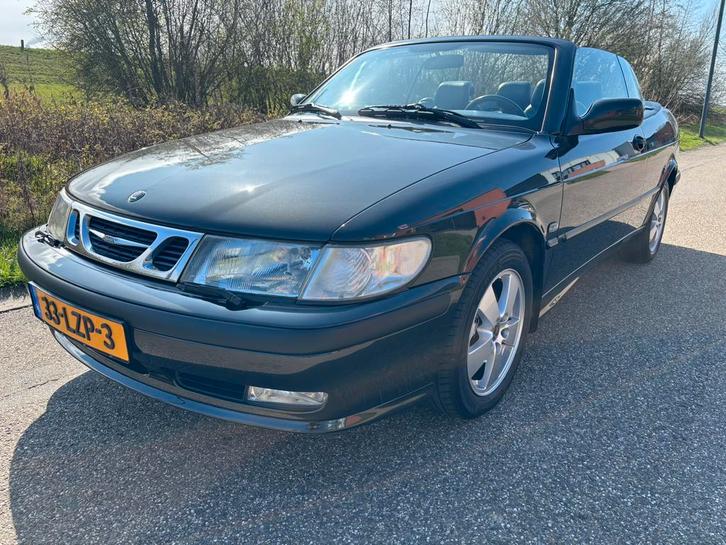 Saab 9-3 2.0 T Cabrio 2003 Graphite Green Metallic, Auto's, Saab, Particulier, Saab 9-3, ABS, Airbags, Airconditioning, Alarm