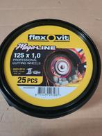Flexovit Doorslijpschijf 125x1,0 mm - inhoud 25 stuks NIEUW, Doe-het-zelf en Verbouw, Gereedschap | Slijpmachines, Ophalen, Nieuw