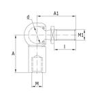 Nieuwe haakse RVS kniegewrichten, M10 binnen/buitendraad, Ophalen of Verzenden