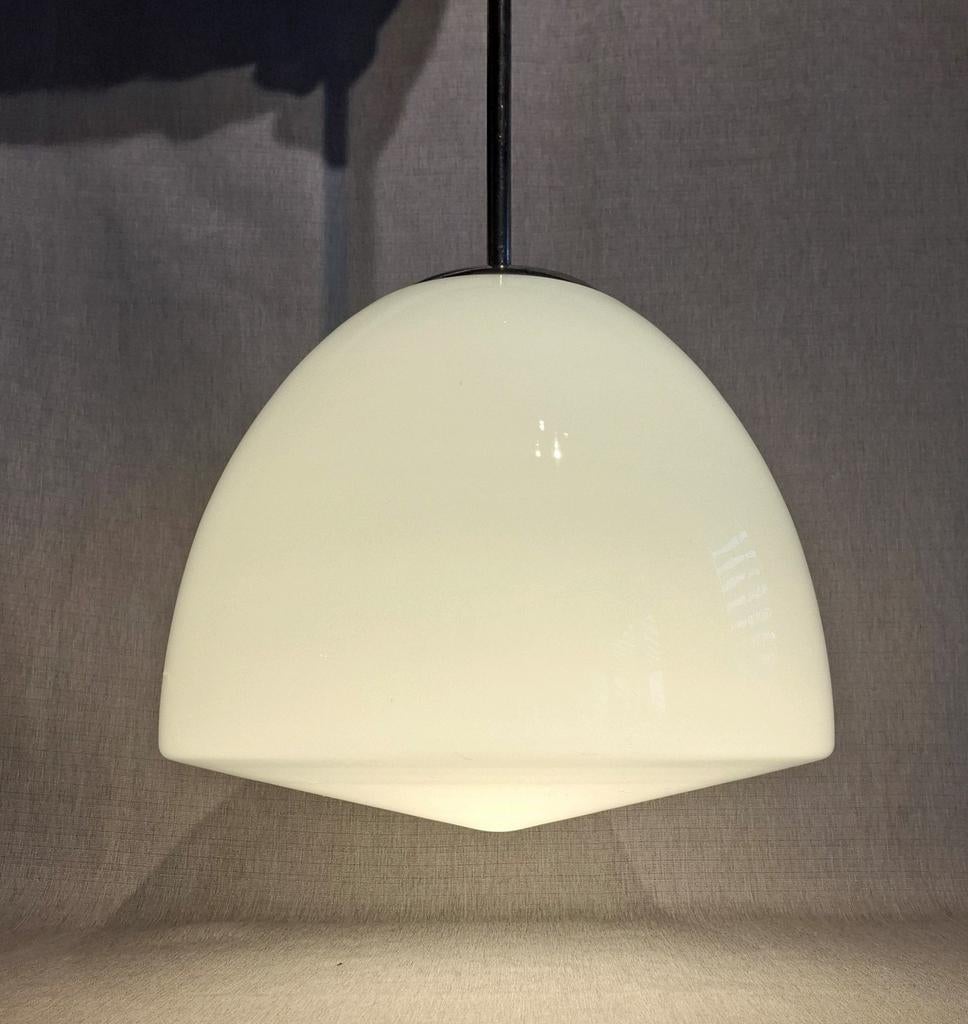 Vintage Gispen Giso Hanglamp, Ophalen, Glas, Minder dan 50 cm