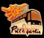 Prêt á Partir bus pin, Verzenden, Nieuw, Transport, Speldje of Pin