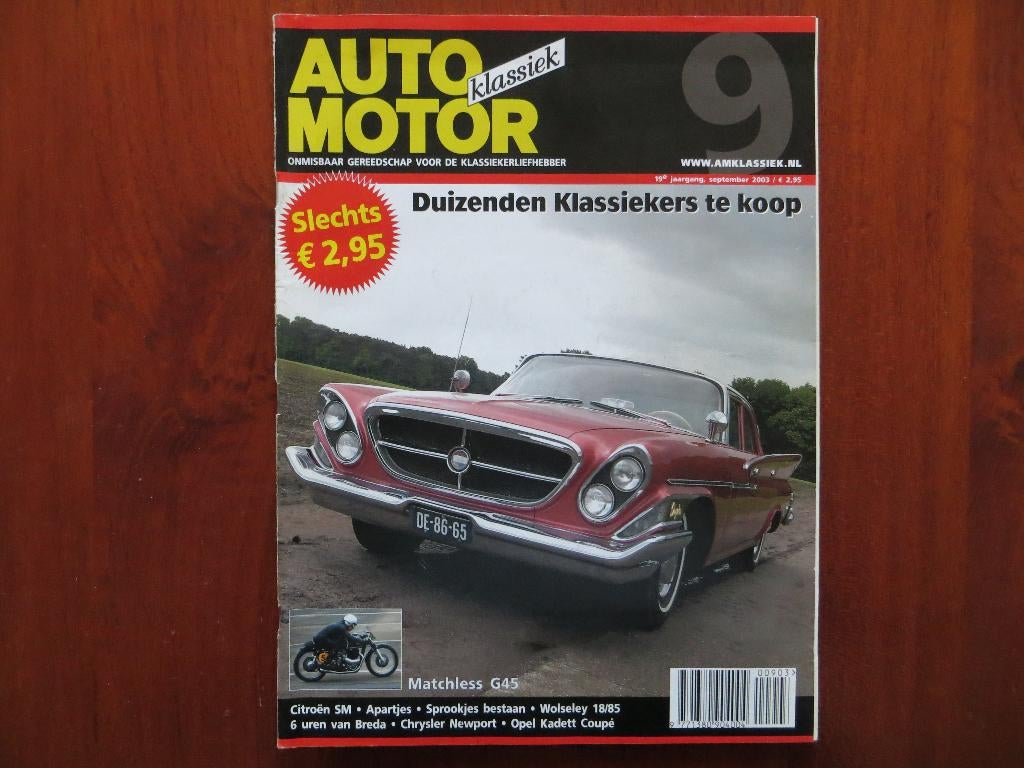 Auto Motor Klassiek 9 2003 SM, Kadett Coupé, Wolseley 18/85, Ophalen of Verzenden, Nieuw, Citroën