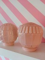2x Roze Art Deco Plafondlamp Thabur Opaalglas, Antiek en Kunst, Antiek | Lampen, Ophalen of Verzenden