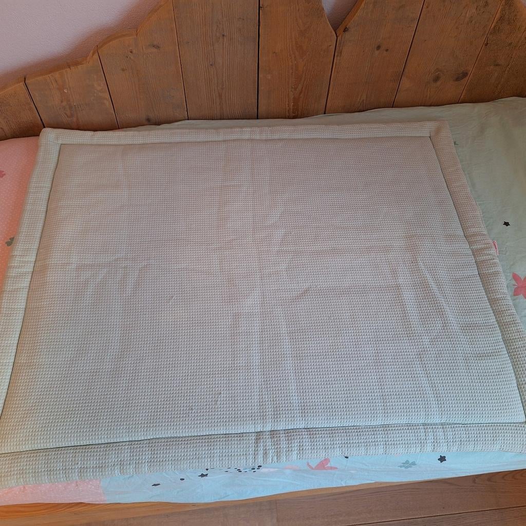 Cottonbaby Boxkleed 105x85 cm Mintgroen Wafel Katoen, Ophalen of Verzenden