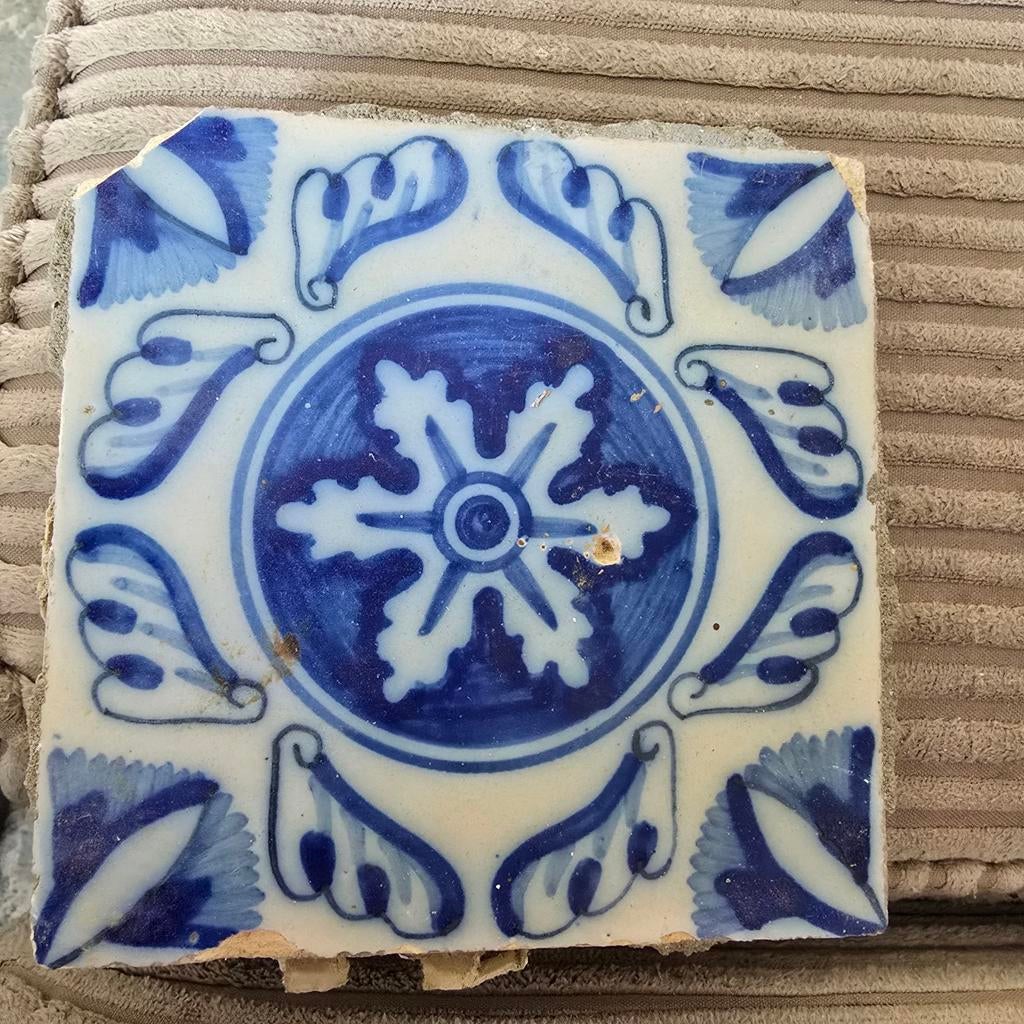 Delfts blauw tegeltjes 4x, Ophalen