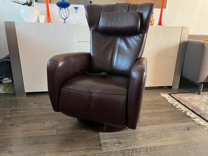 Prominent Relaxfauteuil/relaxstoel/relaxfauteuil/fauteuil, Huis en Inrichting, Fauteuils, Zo goed als nieuw, Leer, Ophalen of Verzenden